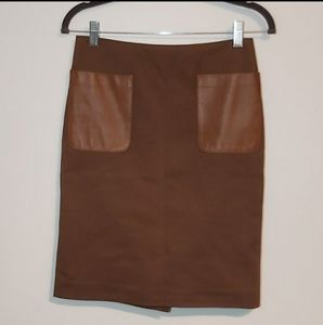 Club monaco high waist pencil skirt leather pocket